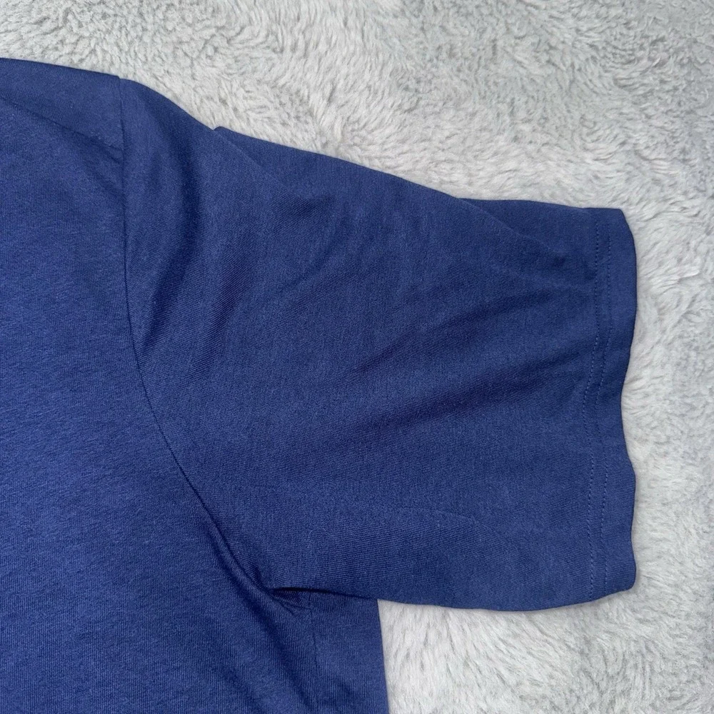 Adidas Men's Breathable Crew Neck Short Sleeve Feel Ready Training Tee Blue 2XL